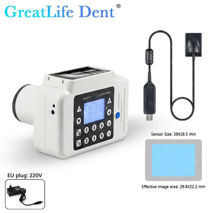 Mexico ES UK In Stock GreatLife Portable Dental X-ray Machine Veterinary Pet X Ray Unit with Built-in Dental Sensor Digital Rvg