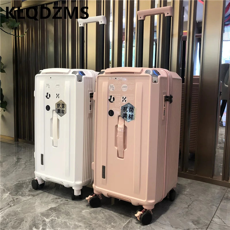 KLQDZMS Women's Suitcase High-quality Large-capacity Trolley Case ABS + PC Family Travel Essentials Men's with Wheels Luggage