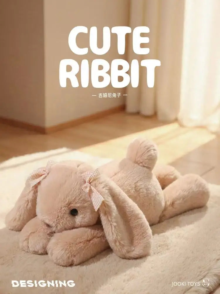 35cm New Simulated Shy Rabbit Doll Stuffed Plush Toy Cartoon Anime Cute Pillow Children's Birthday Gift Fun Doll