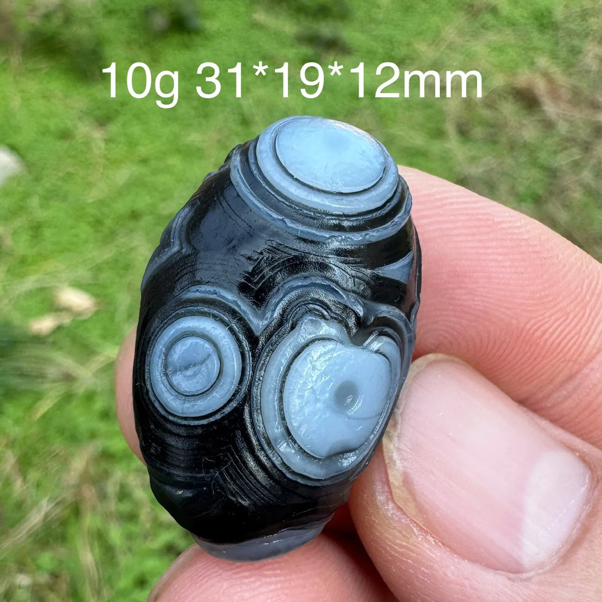 Natural Sardonyx Black Agate Alxa Gobi Eye Rock Mineral Specimen Energy Crystal Chakra Reiki Healing Stone Garden Decor DD1-8