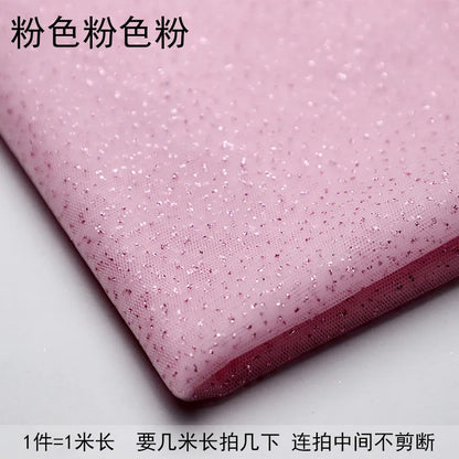 Gold Tulle material black encryption soft Tulle spray silver glitter Tulle wedding dress home decoration fabric
