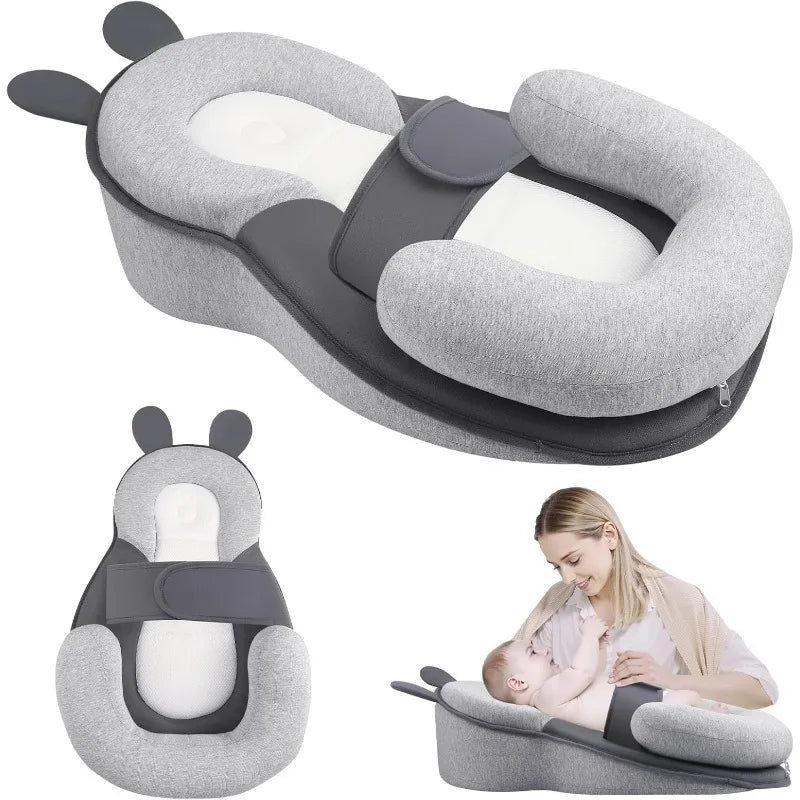 For Breastfeeding Baby, Multifunctional Baby Feeding Pillow with Adjustable Safety Strap, Feeding Support for Newborn
