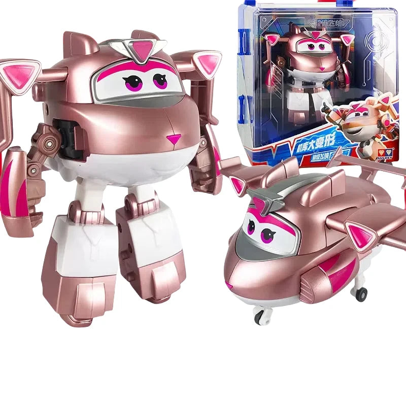 New Hot Super Wings Large Transformation Anime Transformation Flat Robot Action Character Transformation Toy Children'S Gift