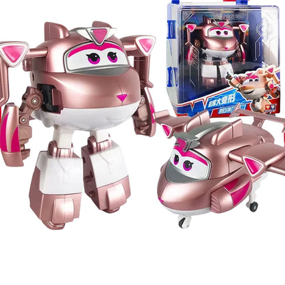 New Hot Super Wings Large Transformation Anime Transformation Flat Robot Action Character Transformation Toy Children'S Gift