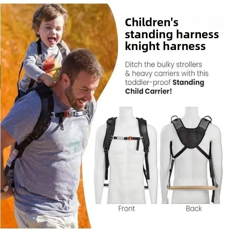 Baby Carrier Standing on Back Adult Outdoor Travel Hiking Climbing Lightweight Portable Backpack Support Waist Strap