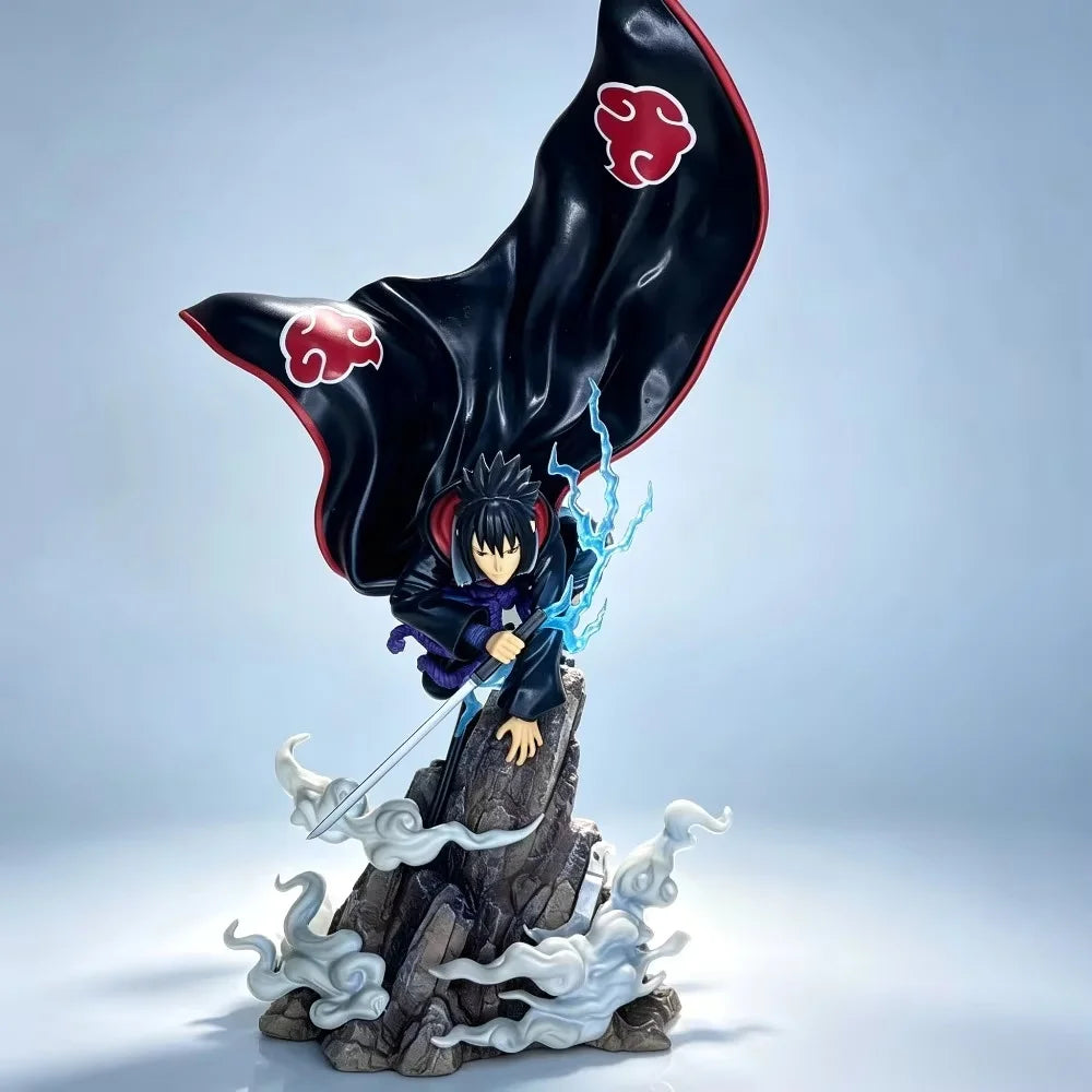 43cm/16.93in Anime Naruto Figure Uchiha Sasuke Action Figures Pvc Statue Desktop Ornamen Collection Model Toys Gifts
