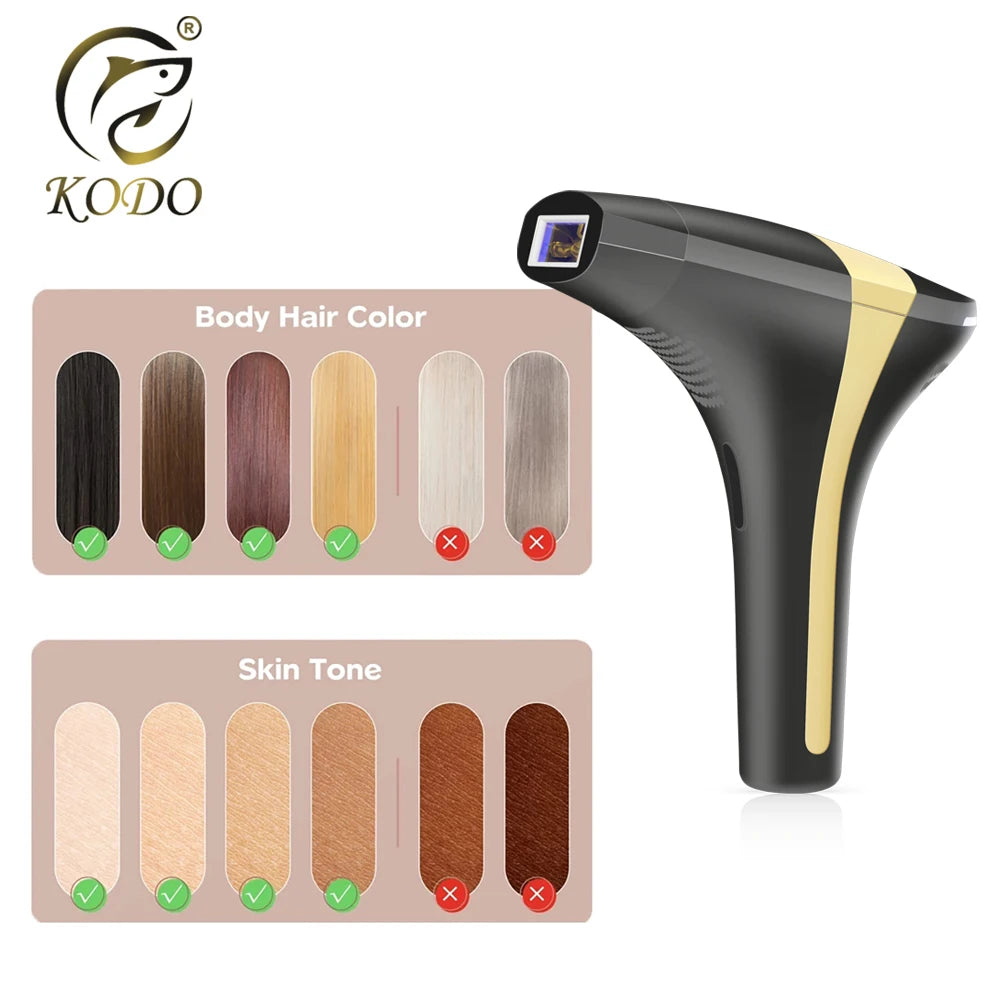 KODO 2026 New Laser Hair Removal Dropshipping Hot Sell Laser Epilator Permanent IPL Painless Photoepilator Bikini Face and Body