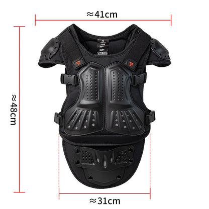 Kids Motorcycle Riding Body Armor/Elbow Knee Protector Children Motocross Back Vest Chest Off-Road Moto Cycling Protective Gear