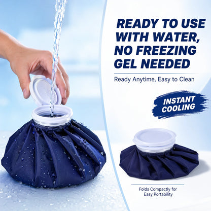 Reusable Ice Pack Hot Cold Therapy Bag, 6/9/11 Inch Waterproof Ice Bag for Injuries, Pain Relief, Fever, Muscle Aches, Sports Re