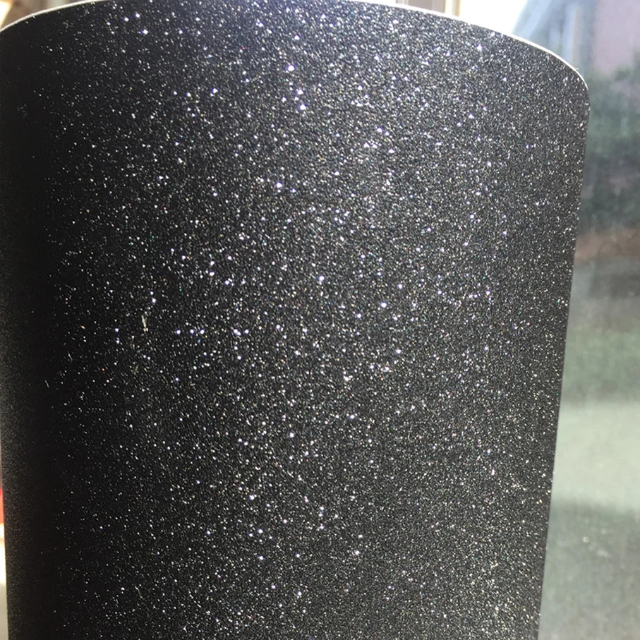 50CM*300CM Black Glitter Diamond Vinyl Films Wrap For Car Body Car Sticker Auto Furniture Decoration Motorcycle Decal