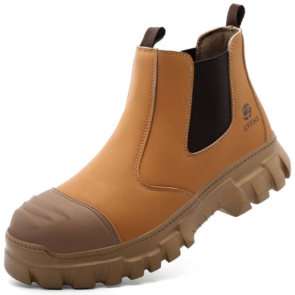 Men Safety Work Boots Steel Toe Shoes Anti-Smash Anti Puncture Men's Boots Safety Shoes Lightweight Comfort Protection Shoes