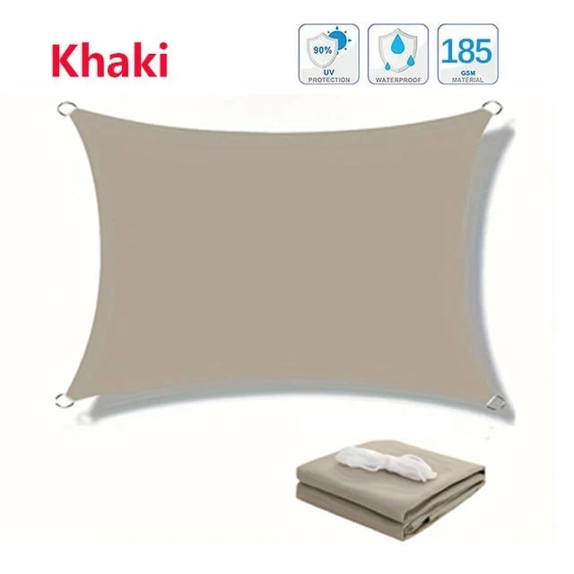 Outdoor Awnings Waterproof Sun Shade Sail Garden Canopi For Terrace Car Canvas Awning Rectangle Pool Sun-Shelter Sunshade Sail