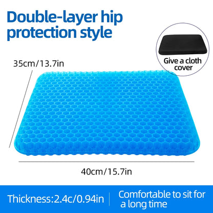 Soft and Elastic Silicone Multi-Purpose Car Seat Cushions, Detachable Covers with Durable Zippers, Anti-Slip and Decorative for