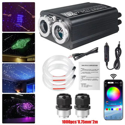 32W RGBW Meteor Car Roof stars Fiber Optic Light Music Roof Car Interior Ambient Atmosphere Light  for Starry Sky ceiling