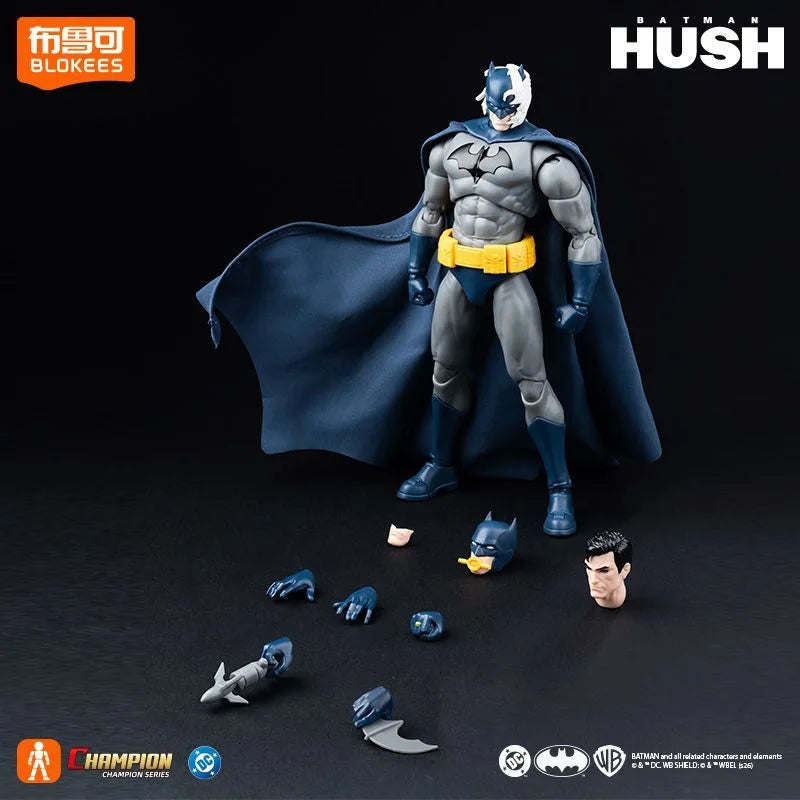 Original Blokees DC Champion Class - Hush Series Batman & Catwoman Poseable Model Kits Action Figures Ornament Collect Toys Gift