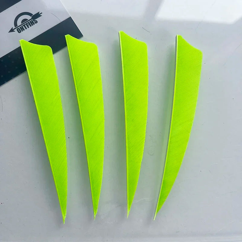 ONTFIHS 50PCS Archery Fletching RW 4" Shield Arrow Feathers with Natural Turkey Feathers