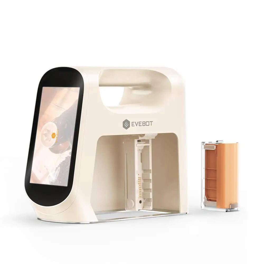 EVEBOT Smart Handheld Food Printer 5cm Print Head (Next-Gen with Visual Positioning) Flip Screen Ideal For Cafés & Coffee Shops