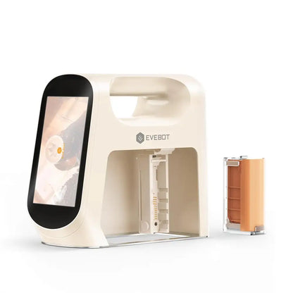 EVEBOT Smart Handheld Food Printer 5cm Print Head (Next-Gen with Visual Positioning) Flip Screen Ideal For Cafés & Coffee Shops