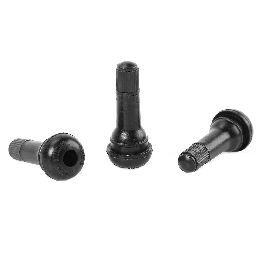 Universal 100Pcs TR414 Snap-in Tire Valve Stem Car Vacuum Tire Tubeless Tyre Valve Rubber Stems Wheels Parts Car Accessories
