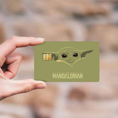 S-Star Wars Baby Yoda Credit Card Skin Stickers for Bank Card Bus Metro Card Sticker Waterproof Gift