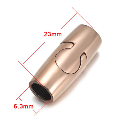 Stainless Steel Magnetic Clasp Hole 6mm 8mm Leather Cord Clasps Magnet Lace Buckle DIY Jewelry Making Bracelet Supplies