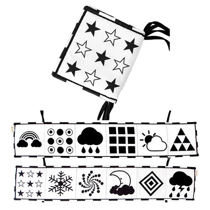 Soft Baby Books 3D Touch Feel High Contrast Cloth Book Sensory Early Learning Stroller Toys for Infant Toddler Gifts 0-12 Months