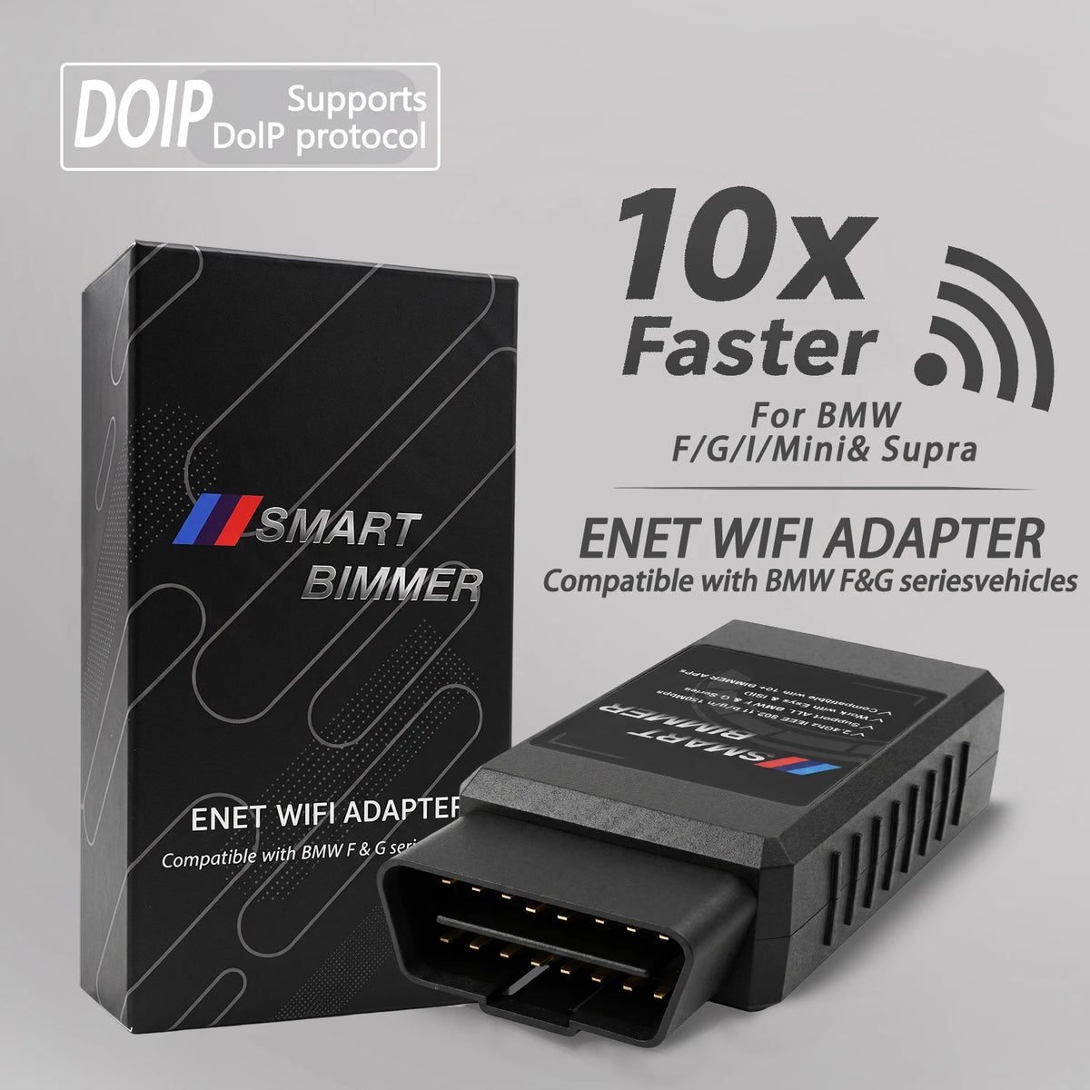 Enet Wifi Adapter for BMW F/G/I Series Mini Toyota Supra A90-Wireless OBD2 Diagnostic Cable for BimmerCode BootMod3 XDelete MHD