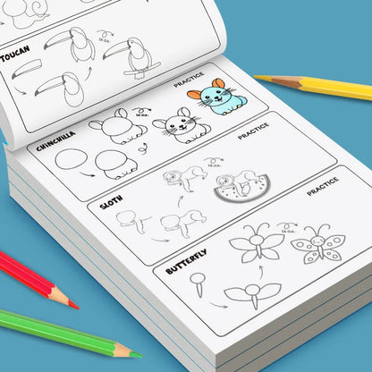 Kids Step-by-Step Drawing Book Learn How to Draw Everything Easy Tutorial For Children Creative Gifts Drawing Educational Toys