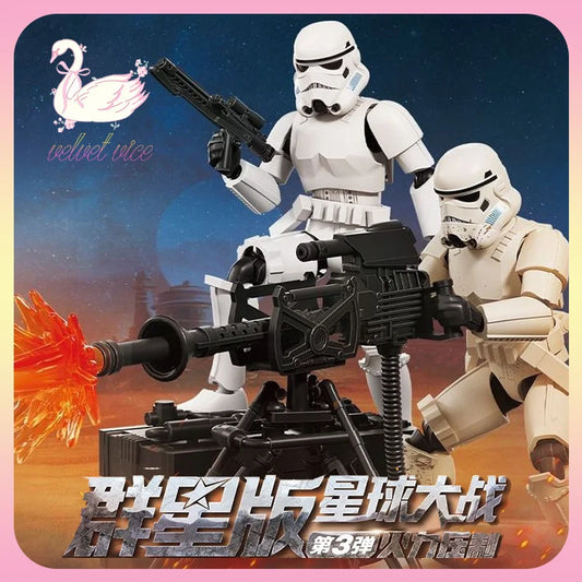 Original Blokees Star Wars The Mandalorian Galaxy Version 03 - Trooper Collection Series Blind Box Model Kits Collect Toys Gift