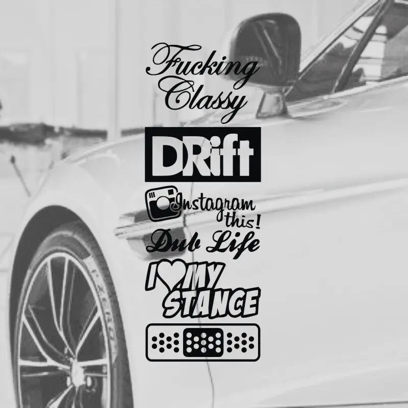Funny JDM Car Sticker Vinyl Decal Auto Body Window Bumper Decoration Waterproof Personalized Tuning Accessories Universal