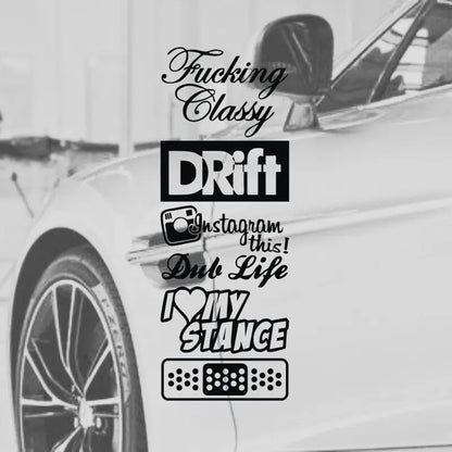 Funny JDM Car Sticker Vinyl Decal Auto Body Window Bumper Decoration Waterproof Personalized Tuning Accessories Universal