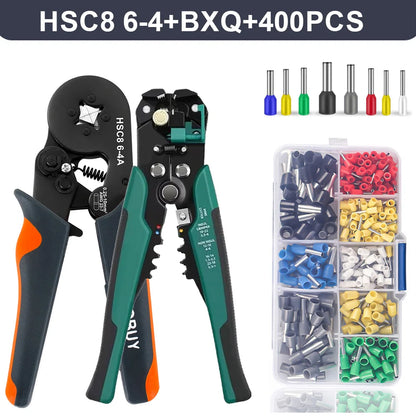 Crimper Cable Cutter Adjustable Automatic Wire Stripper Multifunctional Stripping Crimping Pliers Terminal Hand Tool