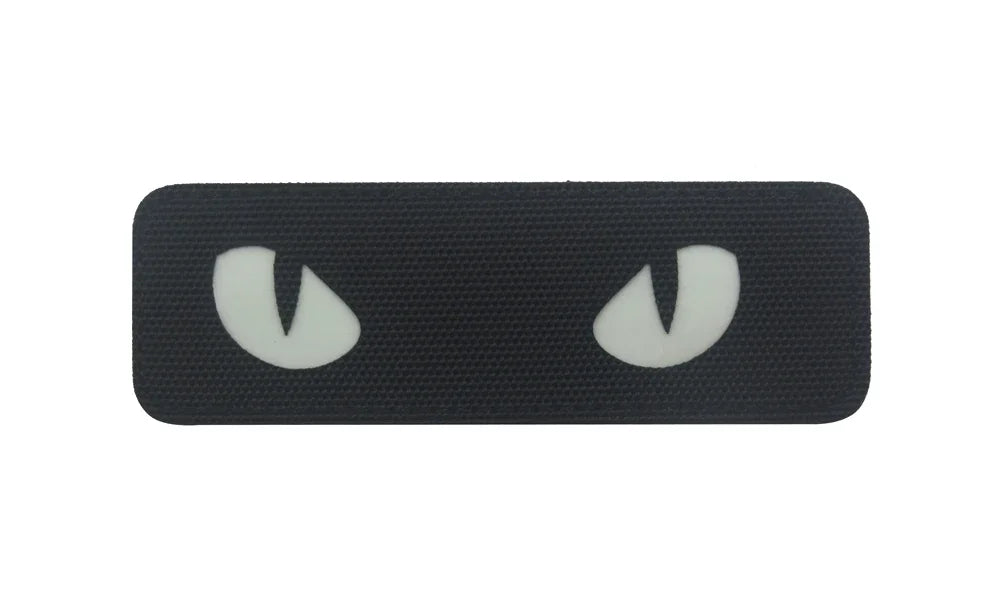 Cat Eyes Glow In Dark Patches Infrared IR Reflective Rubber Appliqued For Hats Helmet Uniform Backpack
