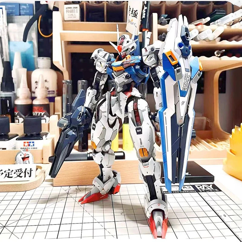 FM 1/100 Witch from Mercury Aerial Mecha Model Kit Action Figure Doll for Kids with Water Sticker And Display Bracket Toy Gift