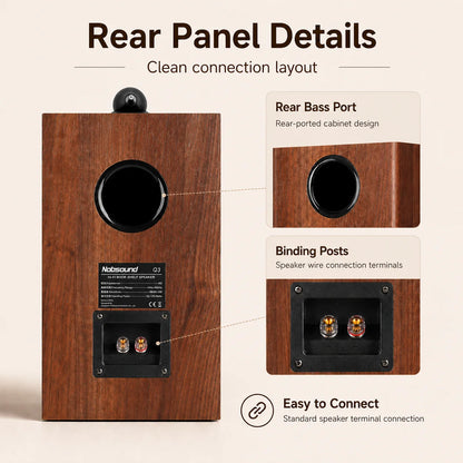 6.5 Inch Speaker Three-Way Passive Bookshelf Speaker 120W HiFi Fever Monitor Audio 6ohm Home theater Speakers Sound Box NS-Q3