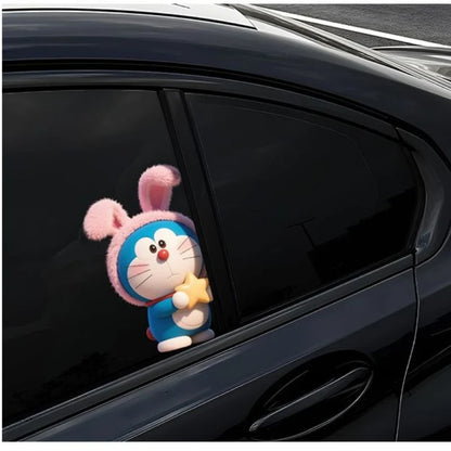 Doraemon cartoon anime car side and rear window glass sticker decoration,electric motorcycle body scratch cover creative sticker