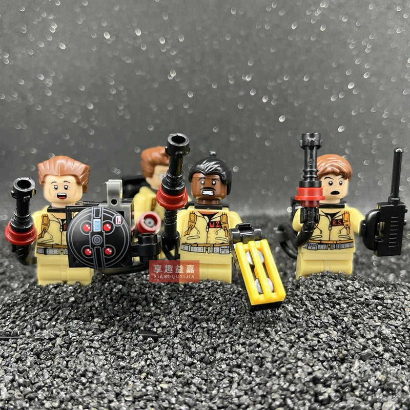 MOC Ghostbusters Raymond Stantz Peter Venkman Model Building Blocks Enlighten Figure Toys For Children Christmas Gifts