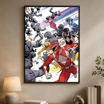 Mighty Morphin Power Rangers Poster PP Paper Decorative Wall Art for Living RoomsBedrooms Bars Cafes Stylish Home Decor Gift