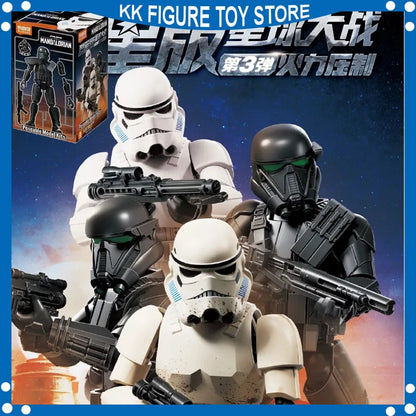 In stock Blokees Star Wars Mandalorian Star Cluster Galaxy Version 03 Fire Suppression Blind Box Assembled Action Figure Model