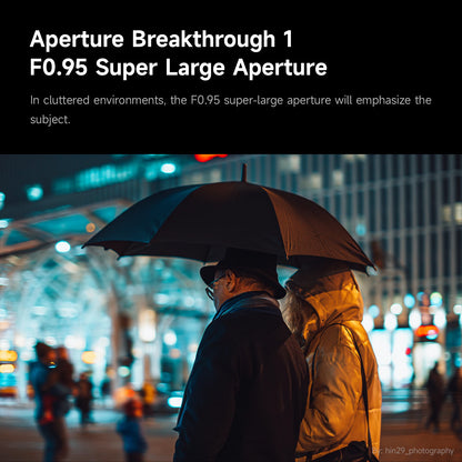 Brightin Star 35mm F0.95 APS-C Large Aperture Manual Focus Mirrorless Camera Lens Fit for Fuji X Sony E NikonZ Canon EOS-M EOSR