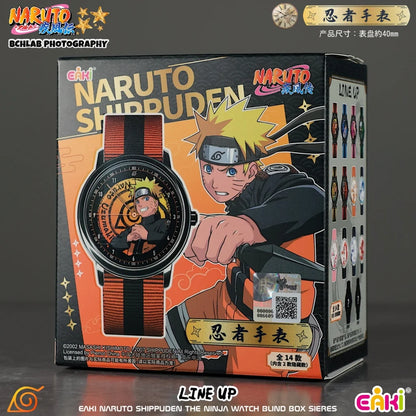 EAKI Hot Original In Stock Naruto Shippuden Kakashi Sasuke Madara Watch Blind Box Anime Figure Trendy Watch Toys Boys Gifts