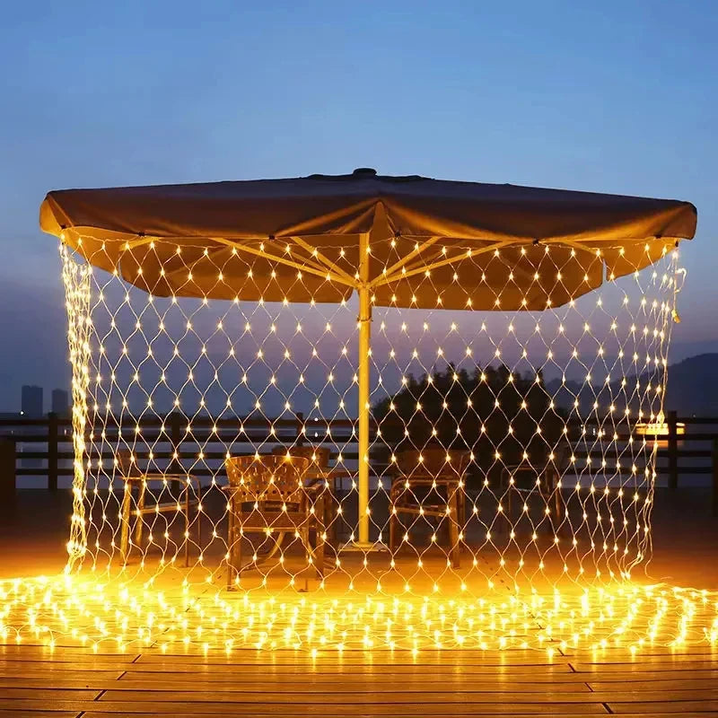 3mx3m 2mx2m 1.5mX1.5m Christmas Garlands LED String Christmas Net Light Fairy Xmas Party Garden Wedding Decoration Curtain Light