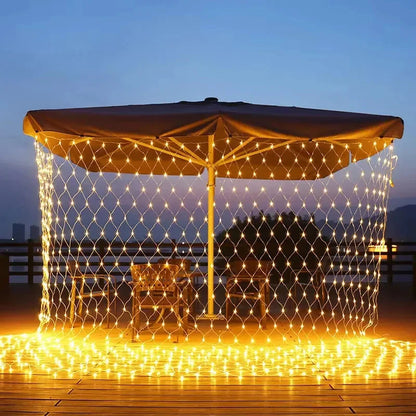 3mx3m 2mx2m 1.5mX1.5m Christmas Garlands LED String Christmas Net Light Fairy Xmas Party Garden Wedding Decoration Curtain Light