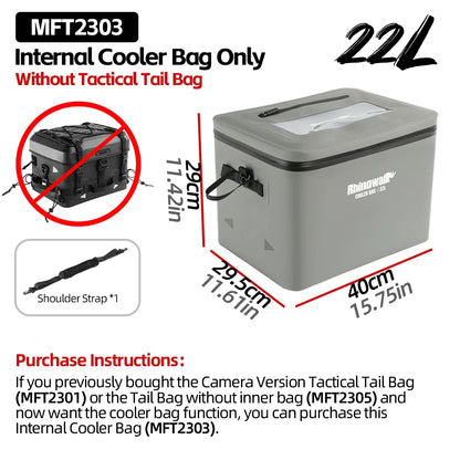 Rhinowalk Motorcycle Tail Dry Bag Waterproof Motor Rear Seat Bag Camera Or Cooler Bag Motorcycle Hard Case Luggage Helmet Bag
