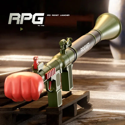 New RPG Fist Rocket Launcher Toy Gun Manual Air Shooting Grenade Firing Toy for Adults Outdoor Games