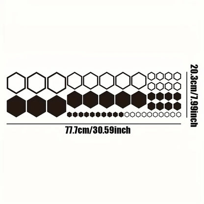 52pcs Honeycomb Auto Vinyl Decals Large and Small Combination Hexagonal Stickers DIY Car Body Cool Styling Open Style Decoration