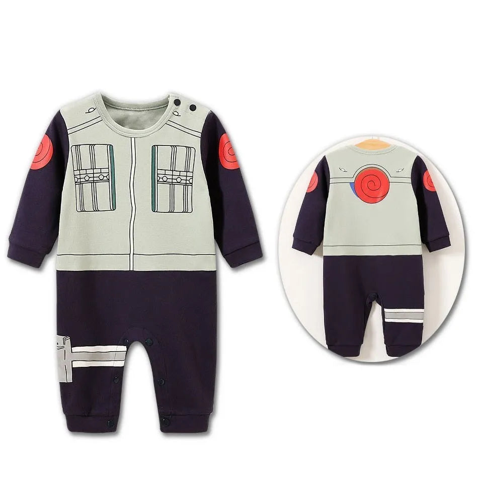 0-18 Months Anime Baby Rompers Newborn Cosplay Costume Infant Akatsuki Nezuko Tanjirou Cotton Clothes Boys Girls Kids Outfit