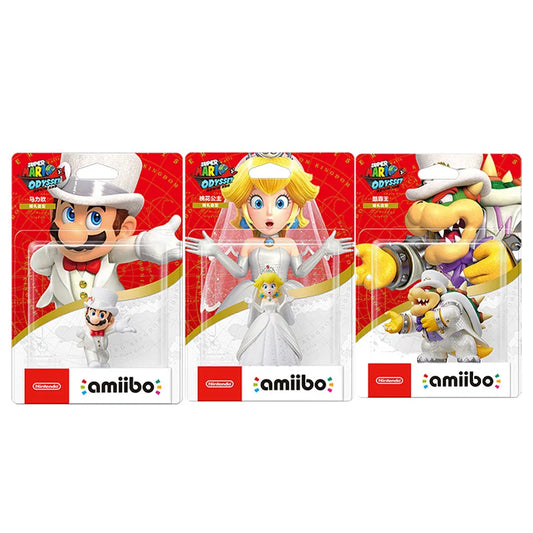 ARTSWIFT Amiibo Super Mario Odyssey Series Wedding Browser Peach Figurine NS Genuine NFC Original Region Free