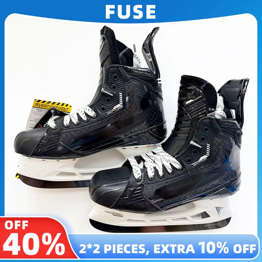 Heat Moldable Ice Hockey Skates Carbon Fiber Curv Composite Custom Fit Lightweight Pro Steel Blade Men Women