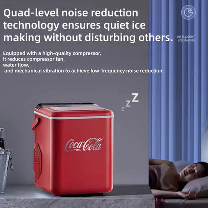 Coca Cola Electric Ice Maker Multi-functional Automatic Ice Making Machine for Home Kitchen Office Portable Ice Machine